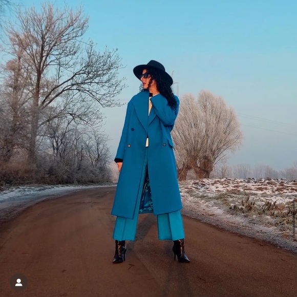 ZARA BLOGGERS FAV WOOL BLEND OVERSIZED COAT - Picture 6 of 15